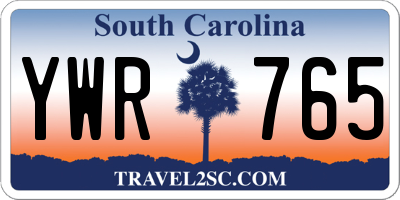 SC license plate YWR765