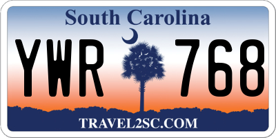 SC license plate YWR768