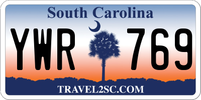 SC license plate YWR769