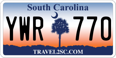SC license plate YWR770