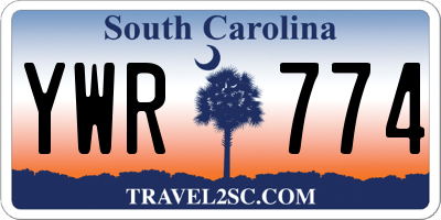 SC license plate YWR774