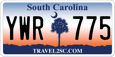SC license plate YWR775