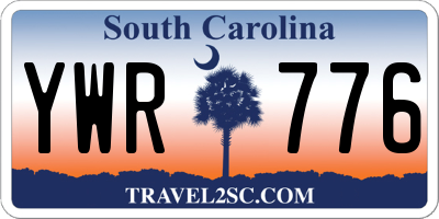 SC license plate YWR776