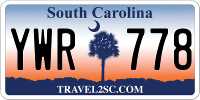 SC license plate YWR778