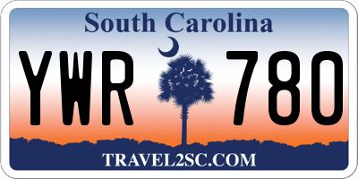 SC license plate YWR780