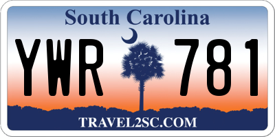 SC license plate YWR781