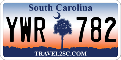 SC license plate YWR782