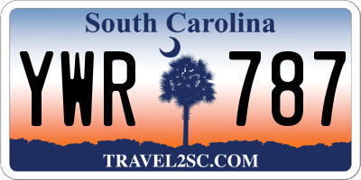 SC license plate YWR787