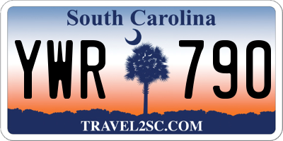 SC license plate YWR790