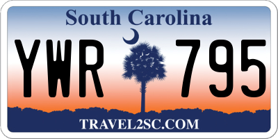 SC license plate YWR795