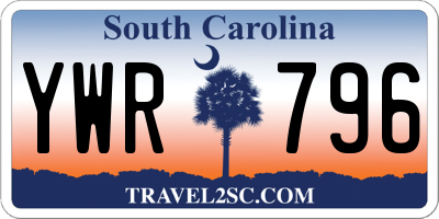 SC license plate YWR796