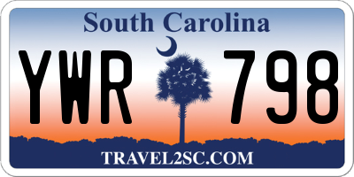 SC license plate YWR798