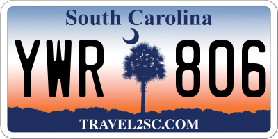 SC license plate YWR806