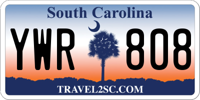 SC license plate YWR808