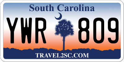 SC license plate YWR809