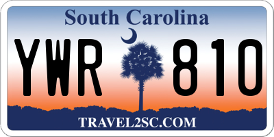 SC license plate YWR810