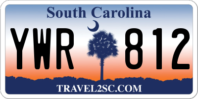 SC license plate YWR812