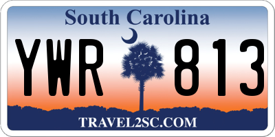 SC license plate YWR813