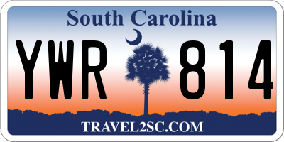 SC license plate YWR814
