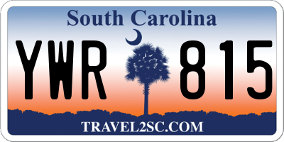 SC license plate YWR815