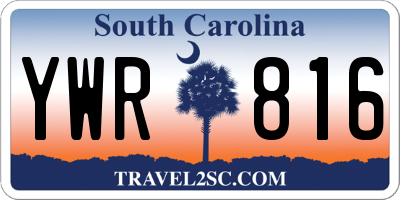 SC license plate YWR816