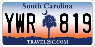 SC license plate YWR819
