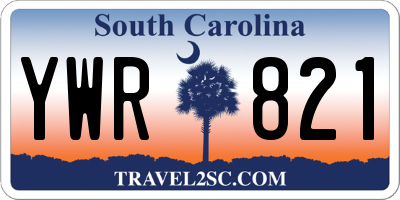 SC license plate YWR821