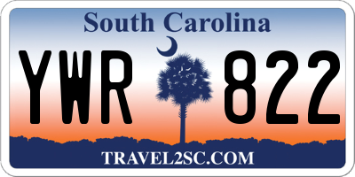 SC license plate YWR822