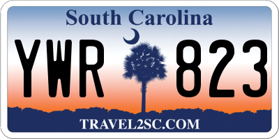 SC license plate YWR823