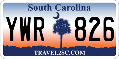 SC license plate YWR826