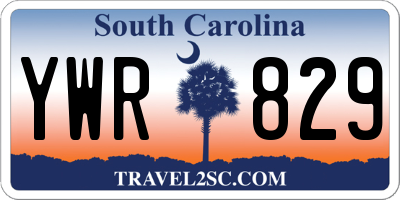 SC license plate YWR829