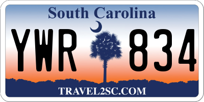 SC license plate YWR834