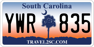 SC license plate YWR835