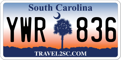 SC license plate YWR836