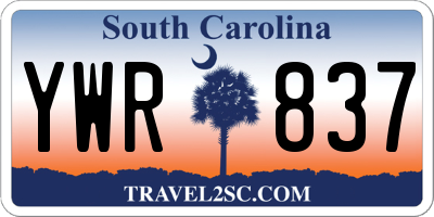 SC license plate YWR837