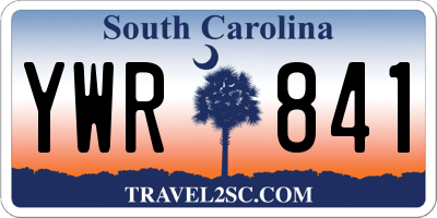 SC license plate YWR841