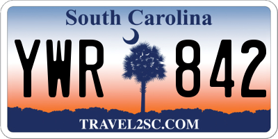 SC license plate YWR842
