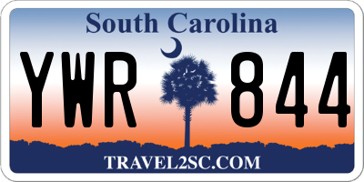SC license plate YWR844