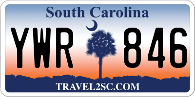 SC license plate YWR846