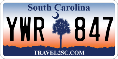 SC license plate YWR847