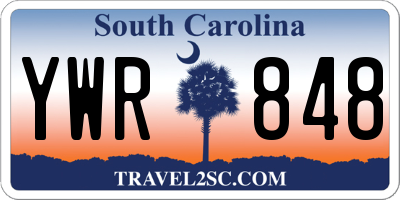 SC license plate YWR848