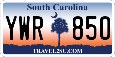 SC license plate YWR850