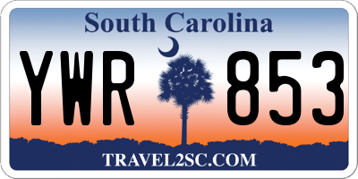 SC license plate YWR853