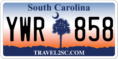SC license plate YWR858