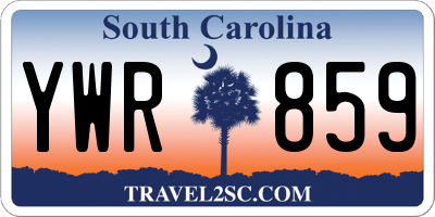 SC license plate YWR859