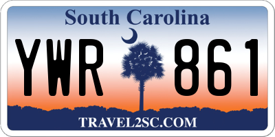 SC license plate YWR861