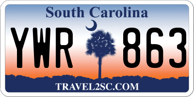 SC license plate YWR863