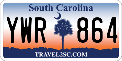 SC license plate YWR864