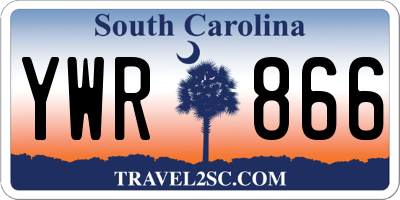 SC license plate YWR866