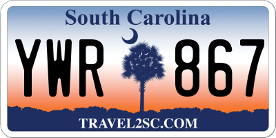 SC license plate YWR867
